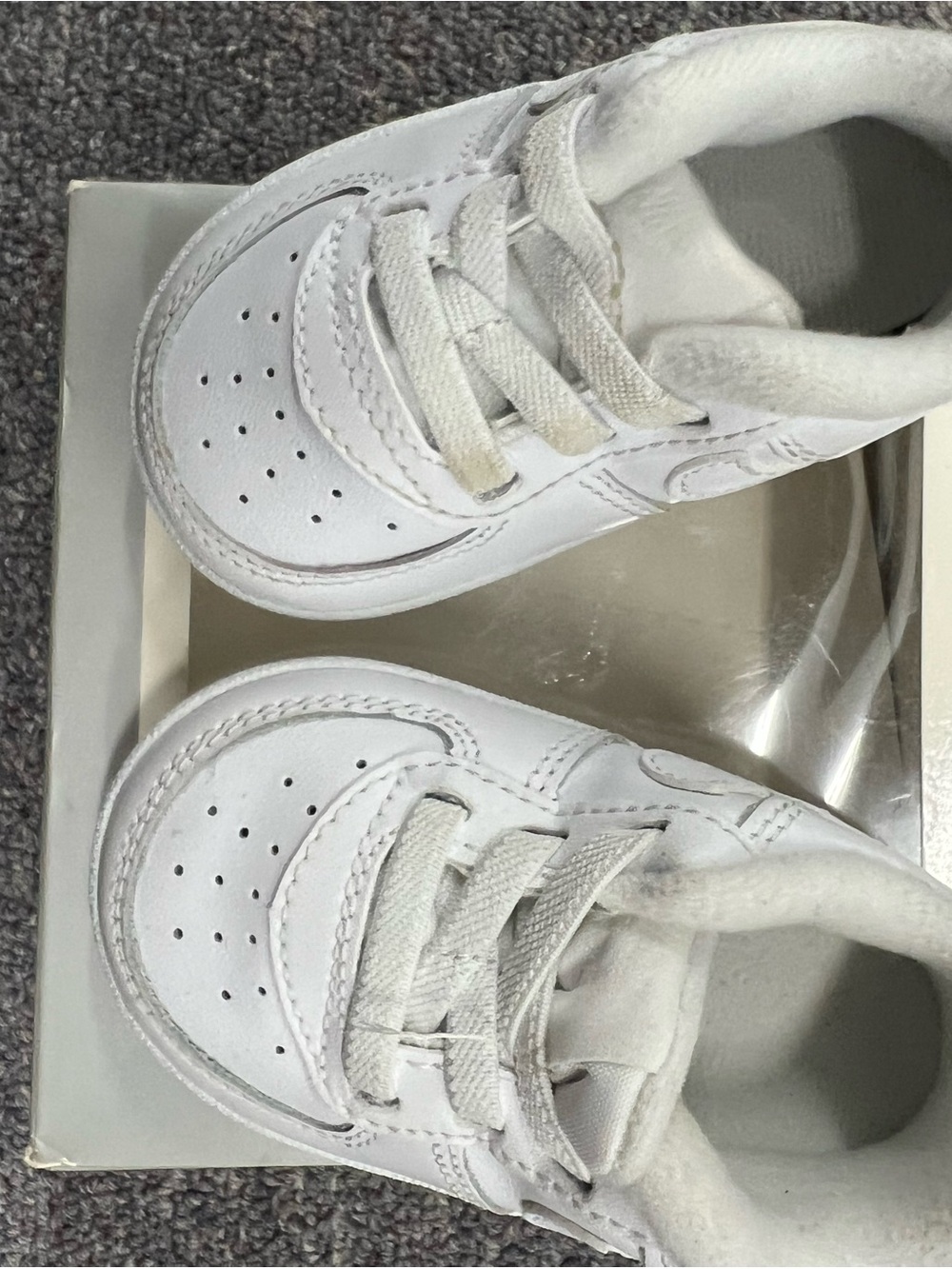 Nike Kids White Leather Sneakers - Toddler Lace-Up Trainers